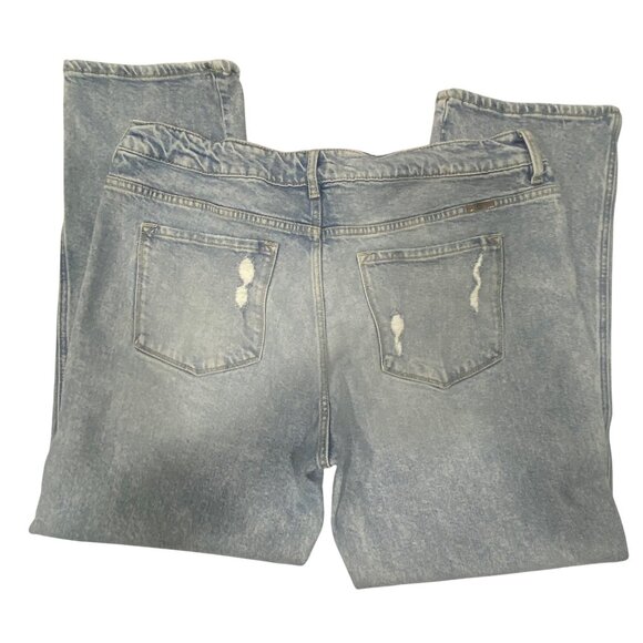 KanCan Estilo Jeans Womens Size 18 Light Wash Distressed Denim Straight Leg - Picture 6 of 14